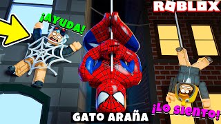 ¡ME CONVIERTO EN SPIDERMAN! 😱 🤣 | SRGATO EN UN DÍA SIENDO EL HOMBRE ARAÑA EN ROBLOX!