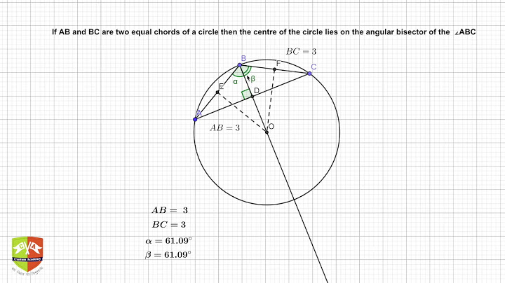 Do the centre of a circle touching two intersecting lines lies on the angle bisector of the lines