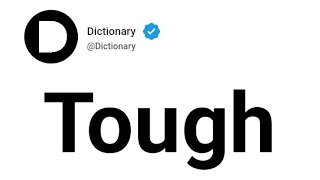 Tough Meaning In English