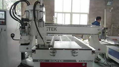 new ATC cnc router machine AKM1325C with double process can drill the hole