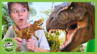 Giant Dinosaur Park Adventure With Park Ranger LB! T-Rex Ranch! Pretend Play and Dinosaurs for Kids!