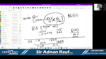 CAF 5 Sir Adnan Rauf Lecture Term Test 1 Discussion