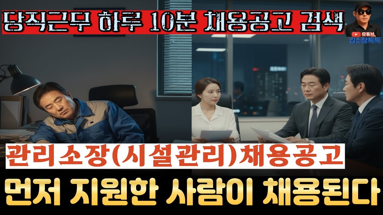 관리소장(시설관리) 채용공고 보는법 및 취업활동시 주의사항