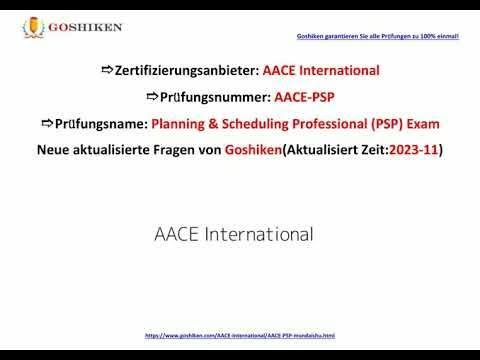 AACE-PSP Zertifizierungsfragen