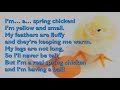 Spring Chicken Song  (One Mother Hen) [with lyrics for congregations]