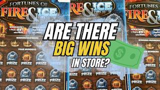 Scratching the brand new Fortunes of Fire & Ice scratch card. Are there many wins in store?
