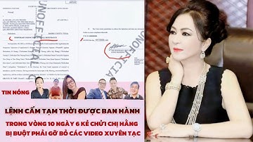Toà Án Mỹ Ban Hành Lệnh Cấm Tạm Thời/6 Youtuber Xuyên Tạc Chị Hằng Bị Buột Gỡ Bỏ Các Clip Xuyên Tạc