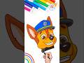 Draw PAW Patrol Simple | How to Draw PAW Patrol Chase Easy 🌈 🐶 #short #pawpatrol #howtodraw