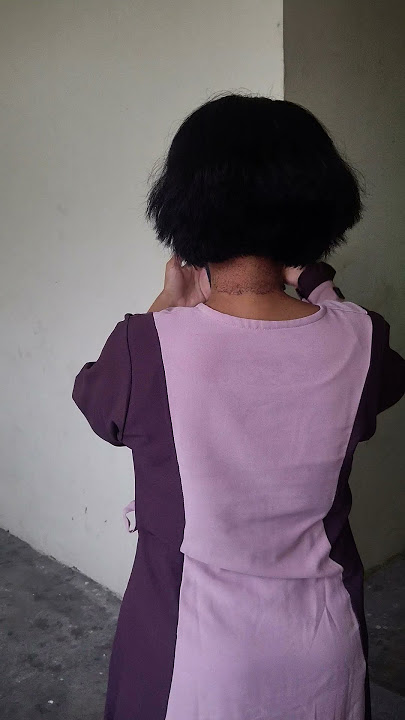 Rambut panjang dibalik hijab dipotong super pendek 😘 #hairstyle #videoshorts #hair #longhair