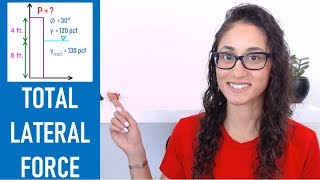 FE Exam Geotechnical - Total Lateral Force