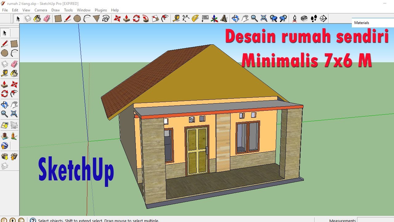 Desain Rumah Minimalis 7x6 Meter Sketchup Youtube