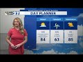 Rain chances lessen throughout Saturday with peeks of sunshine