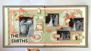 Graphic 45 Time to Celebrate 2 Page Scrapbook Layout