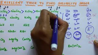 Trick to solve solubility order questions easily | Chemical Bonding trickss