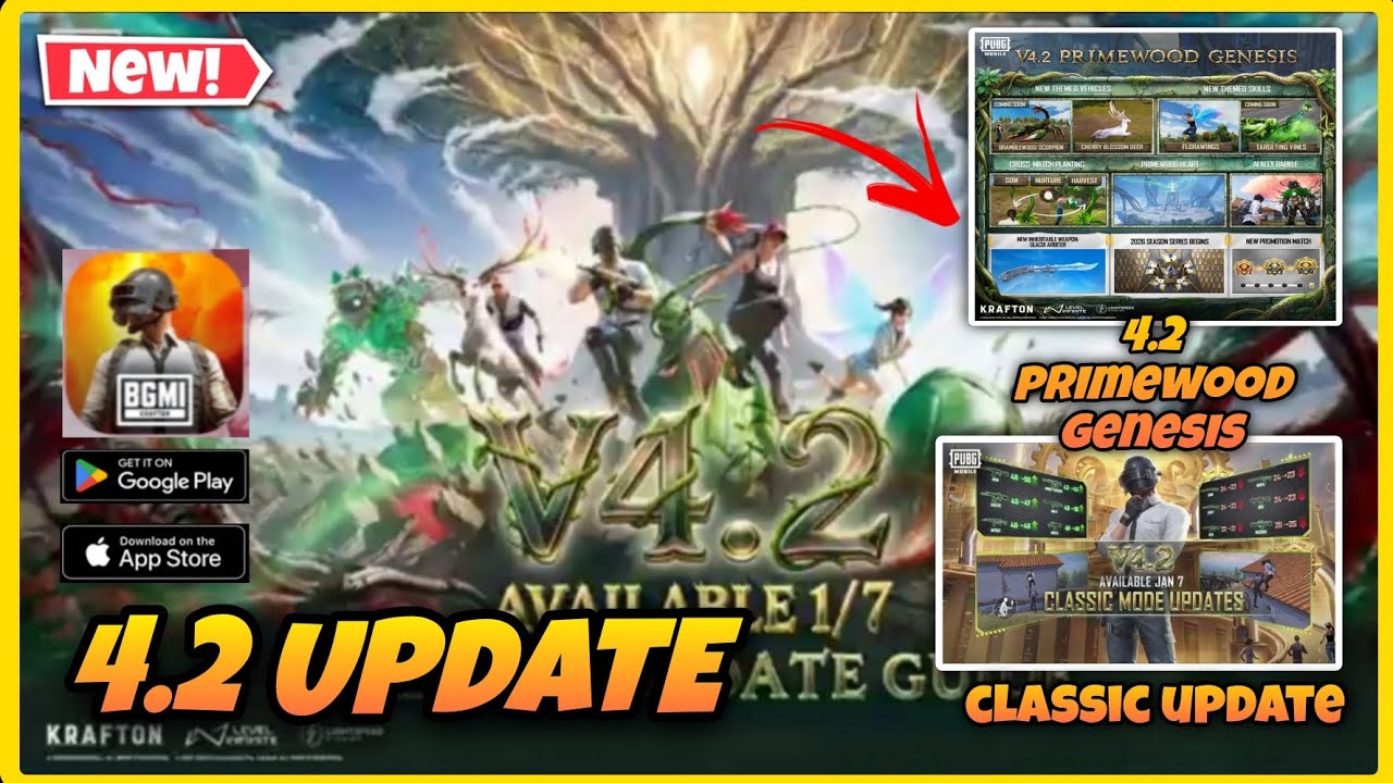 🔴FINALLY 🔥 BGMI 4.2 UPDATE  | BGMI NEW UPDATE  |PRIMEWOOD GENESIS NEW THEME MODE
