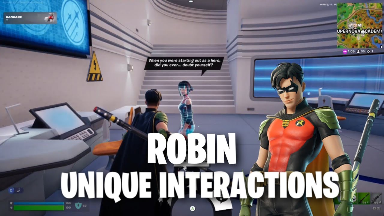 All Robin Unique Interactions | Fortnite C6S3