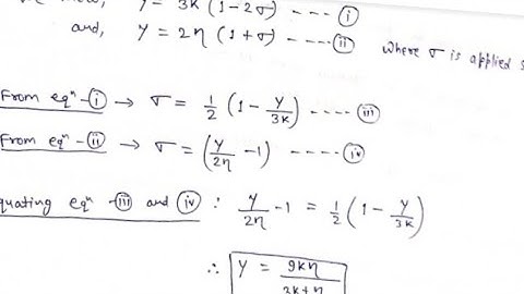 relation between different elastic constants (Young