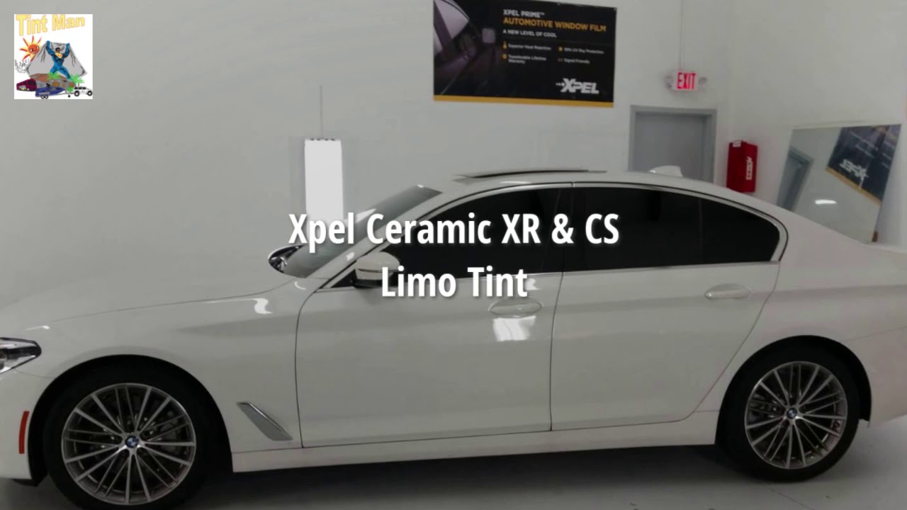 2020 BMW M550i tinted with Xpel Ceramic XR 5% limo tint on the
