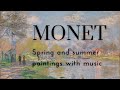 Monet in pastels for spring time fine art screensaver with music gardens seaside cottage summer