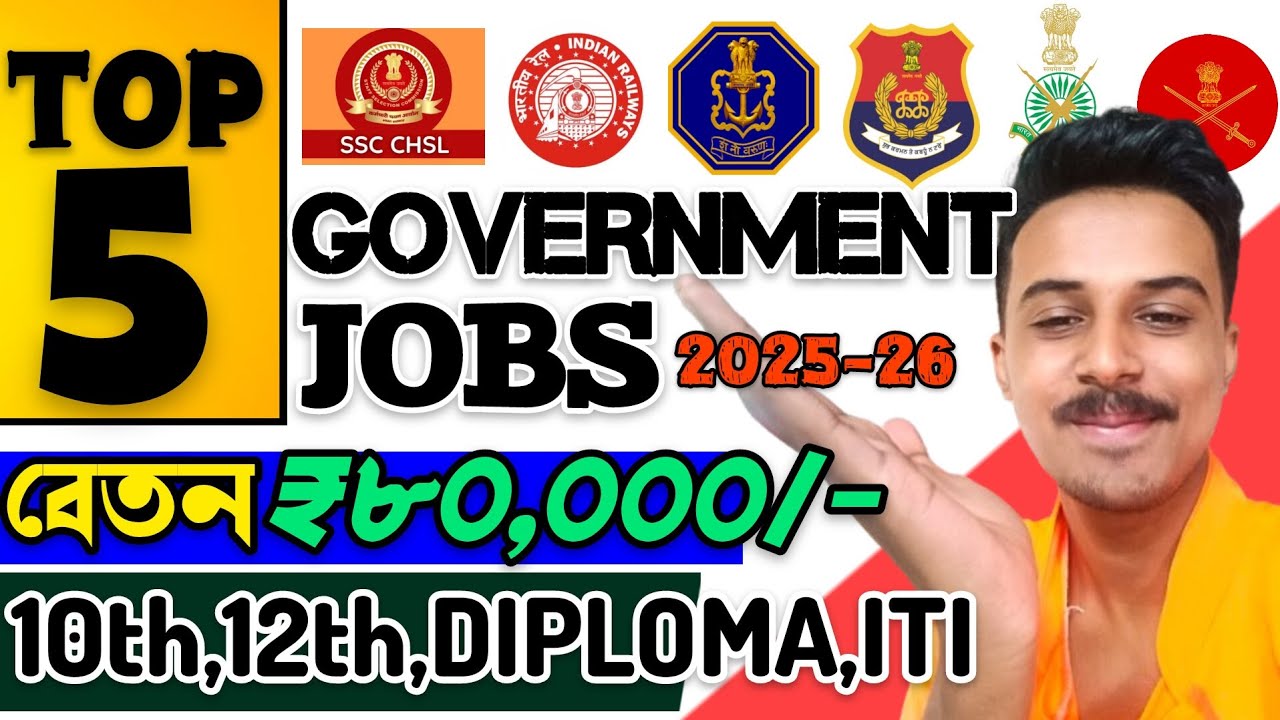 Top 5 Government Jobs After 12th | Sarkari Job After 12 Pass | Govt ...