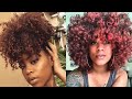 Cute Bold Colored Natural Hairstyle Ideas