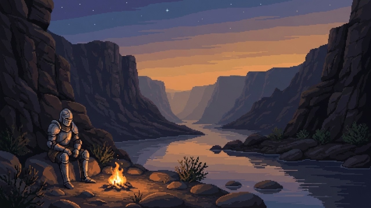 Música medieval ambiental junto al río | Fogata nocturna para relajación profunda (3 horas)