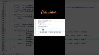 Basic Calculator By c programming || #coding #programming #shortvideo #ytshorts #youtubeshorts