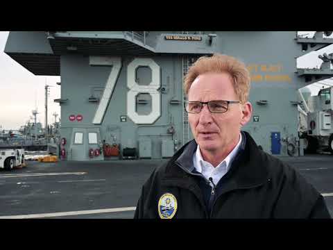 Acting Secretary of the Navy Thomas Modly aboard USS Gerald R. Ford