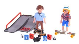 regen Ijver bloem Playmobil Skateboarder & 'boarder with ramp reviews! 9094 + 9338 - YouTube