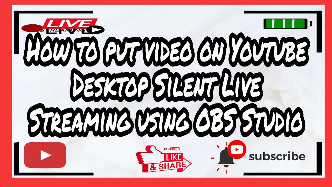 How To Put Video On Your Silent Live Streaming Direct In Youtube Using 