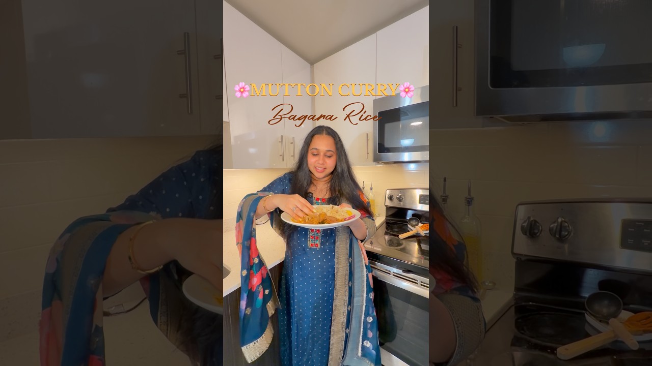 Mutton curry & bagara rice ante aa feeling veru❤️ #shorts #viral #muttoncurry #bagararice #mutton