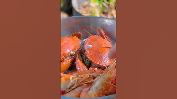 Cua luộc nước dừa #hienonha #shorts