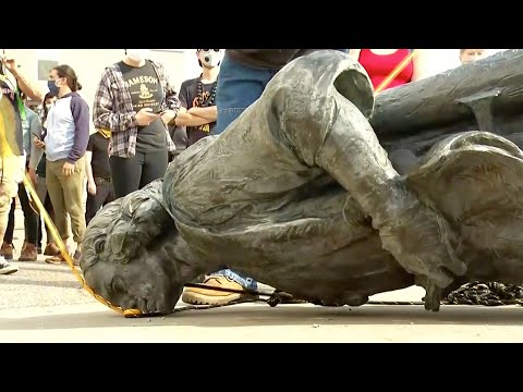 Christopher Columbus statue torn down at Minneapolis Capitol