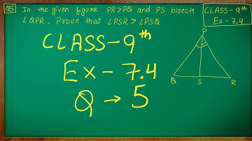 Class - 9th, Mathematics ( Angles ) Exercise 7.4, Question no. 5 solved ncert cbse