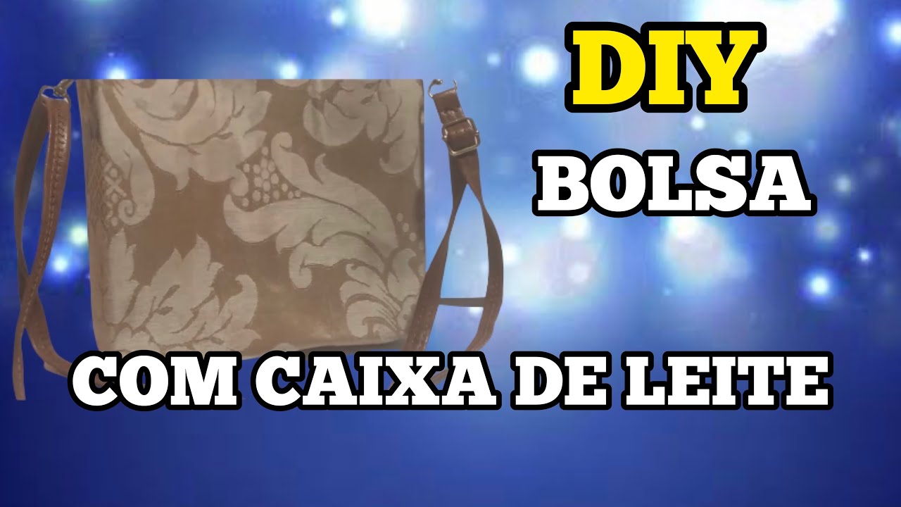 Bolsa tamanho médio feita com caixas de leite