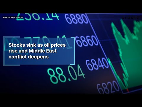 Stocks sink as oil prices rise and Middle East conflict deepens