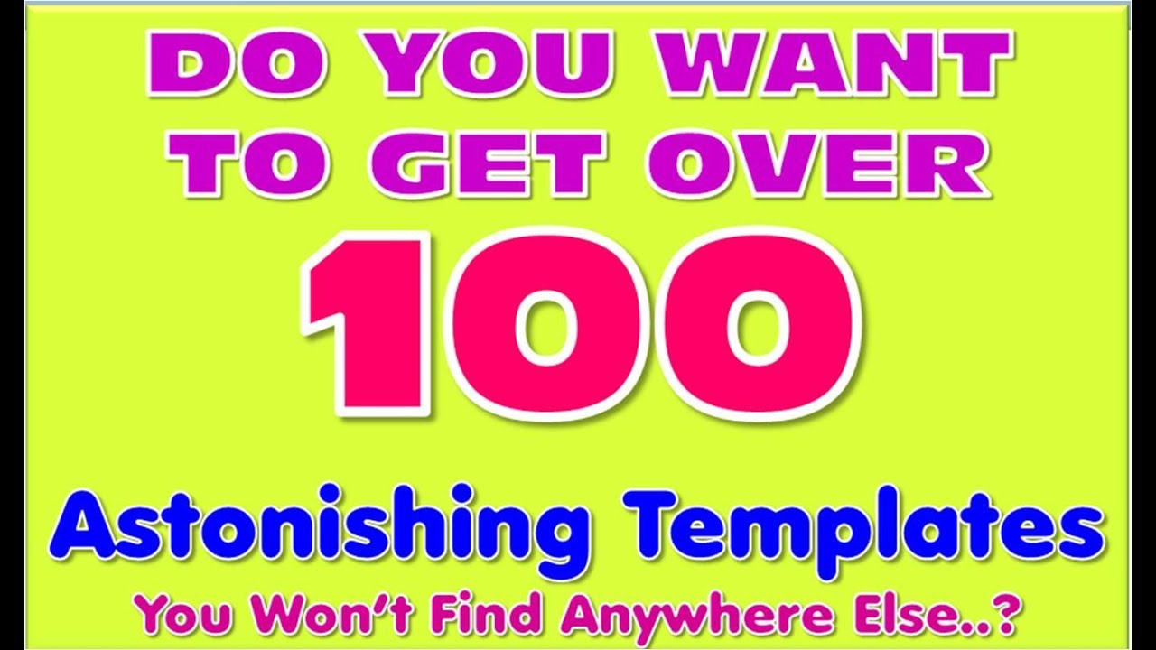 how to make your videos  more POP, GRAB and CONVERT : over 100 templates :