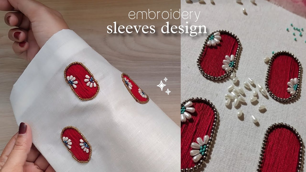 Latest Sleeve Design Embroidery 2025 | Easy Hand Embroidery Tutorial for Kurtis, Suits & Blouses