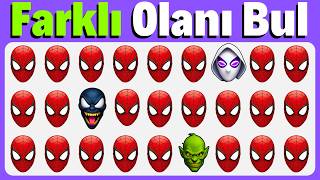 Farklı Olanı Bul Örümcek Adam Özel - Bulmaca 35 Eğlenceli Soru Özel Spider-Man Bilmece