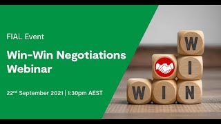 FIAL's Win-Win Negotiations Webinar