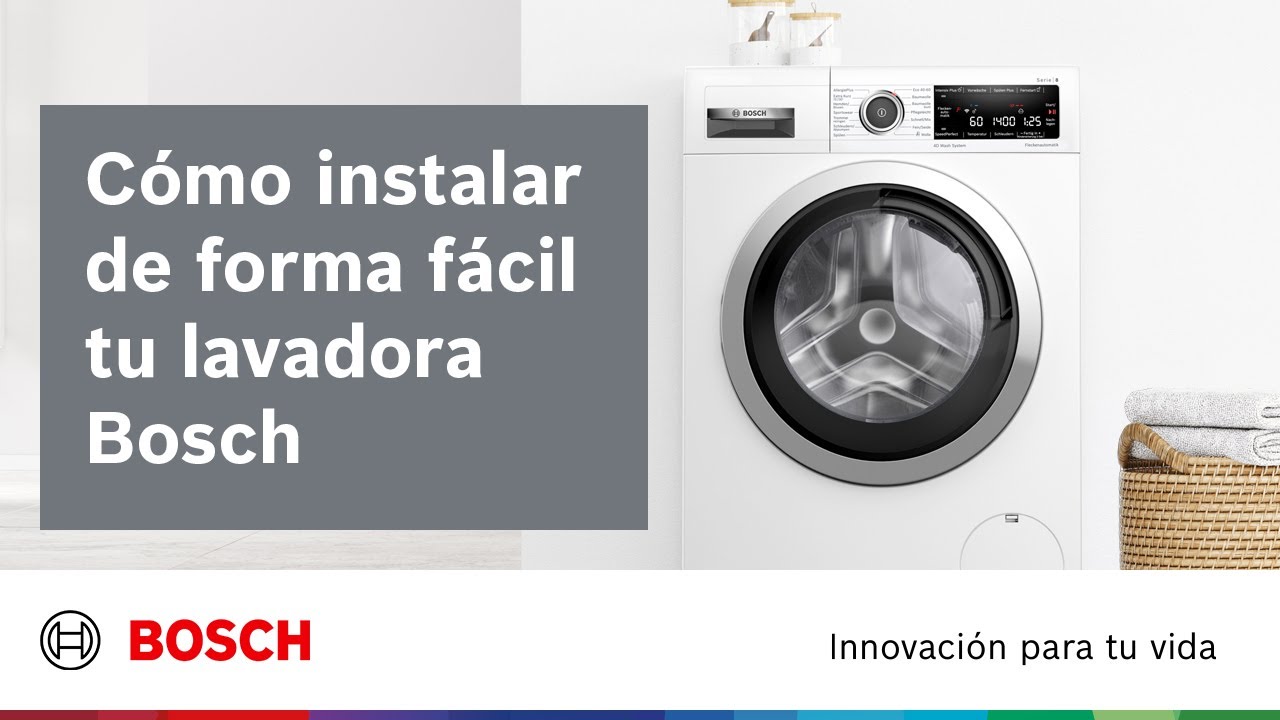 Cómo instalar tu lavadora Bosch 