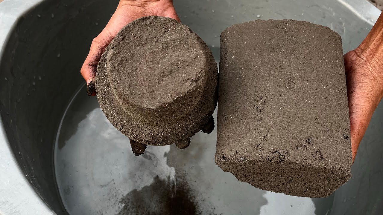 New | Black Sand Water crumbling and Dipping in Water ASMR 