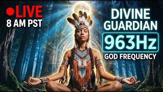 🔴 LIVE 8H • DIVINE GUARDIAN 🐺🦅🦁 963Hz God Frequency • Ancient Forest Healing Ritual screenshot 3
