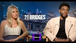 Blackfilm Interviews Sienna Miller And Chadwick Boseman On 21 Bridges