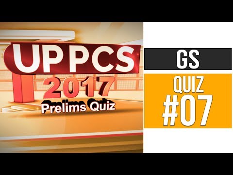 UP PCS 2017 Prelims Quiz # 21