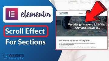 Elementor Scroll Effect (Paralax) For Sections
