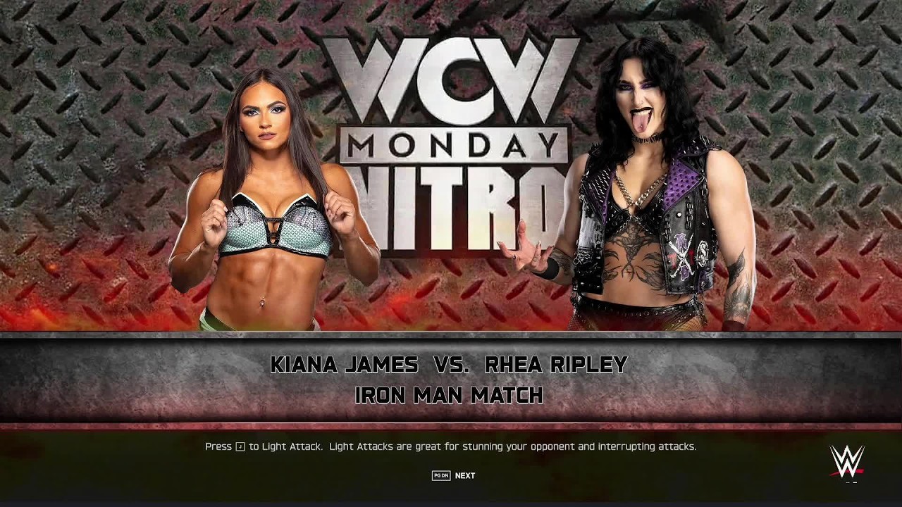 WWE 2K25 MATCH BETWEEN RHEA RIPLEY VS KIANA JAMES