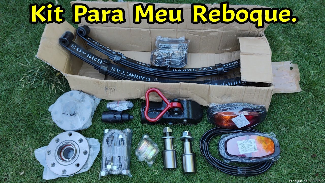 BOM E BARATO! Kit Completo Para Reboque, Carretinha de Carro. 