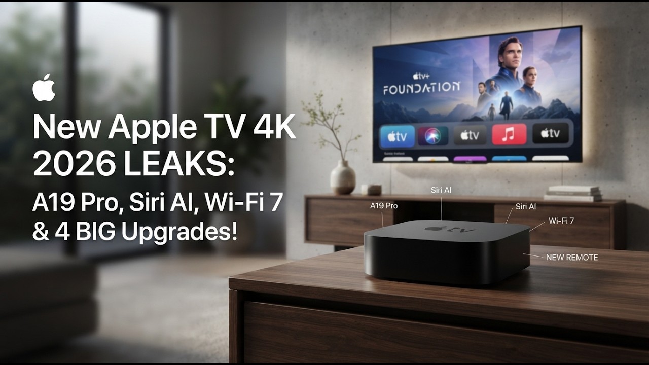 New Apple TV 4K 2026 LEAKS: A19 Pro, Siri AI, Wi-Fi 7 & 4 BIG