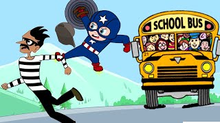 Adventurous Baby Superhero | Thief Attack School Bus + More Nursery Rhymes & Kids Songs | Baby Toonz